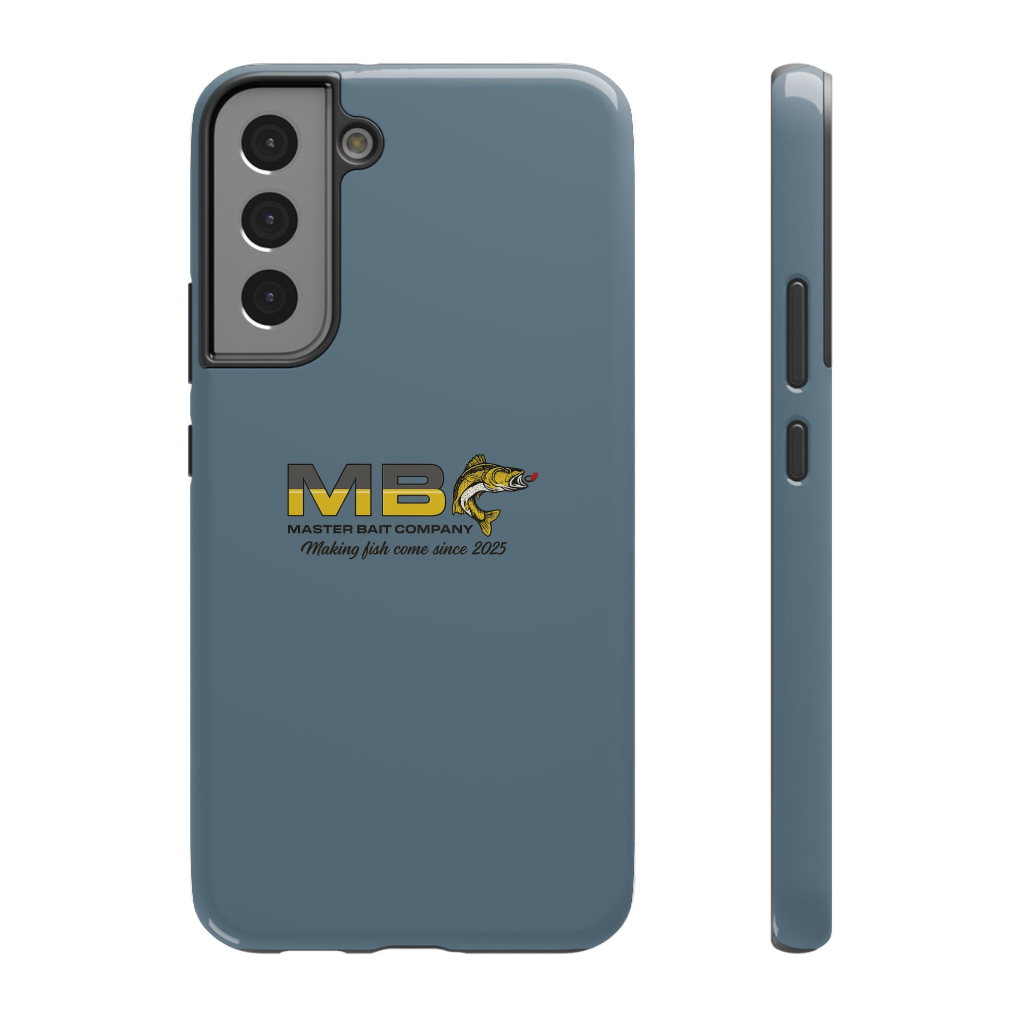 Impact-Resistant Phone Case — MB Master Bait Company Logo (Fishing Theme)