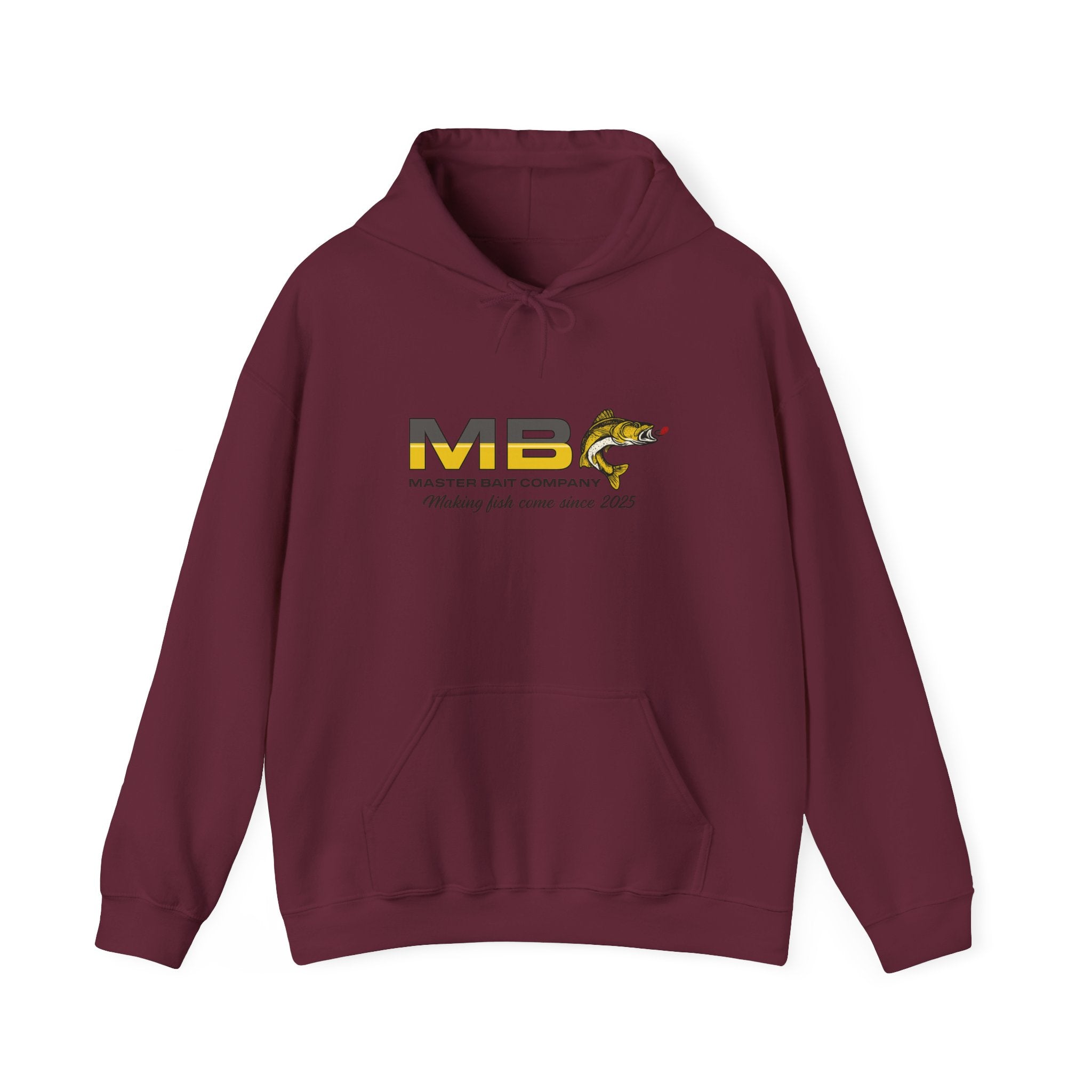 Master Bait Company Fishing Hoodie - ‘‘Making Fish Come Since 2025’’ Crew Hooded Sweatshirt