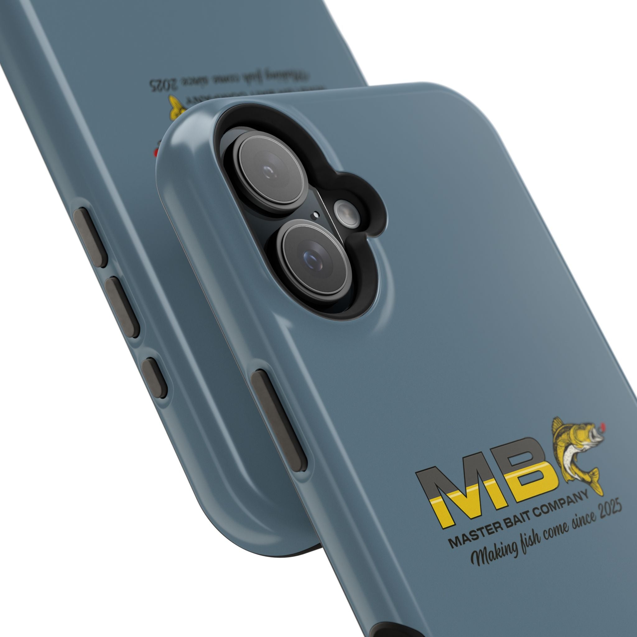 Impact-Resistant Phone Case — MB Master Bait Company Logo (Fishing Theme)