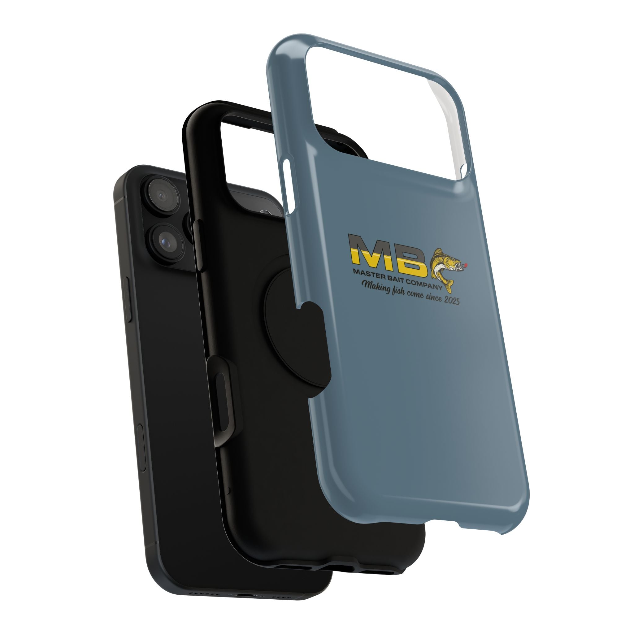 Impact-Resistant Phone Case — MB Master Bait Company Logo (Fishing Theme)