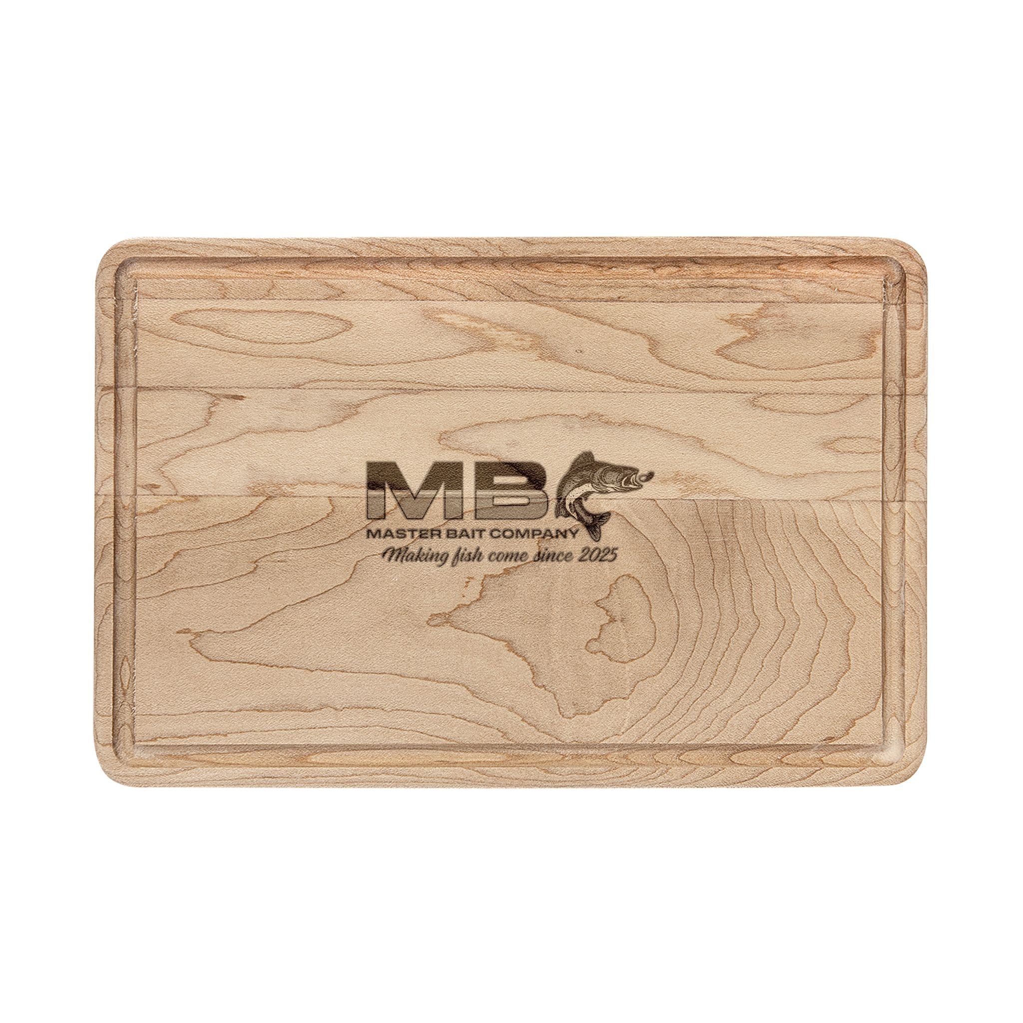 Engraved Wooden Cutting Board – Personalized Monogram BBQ & Kitchen Serving Board