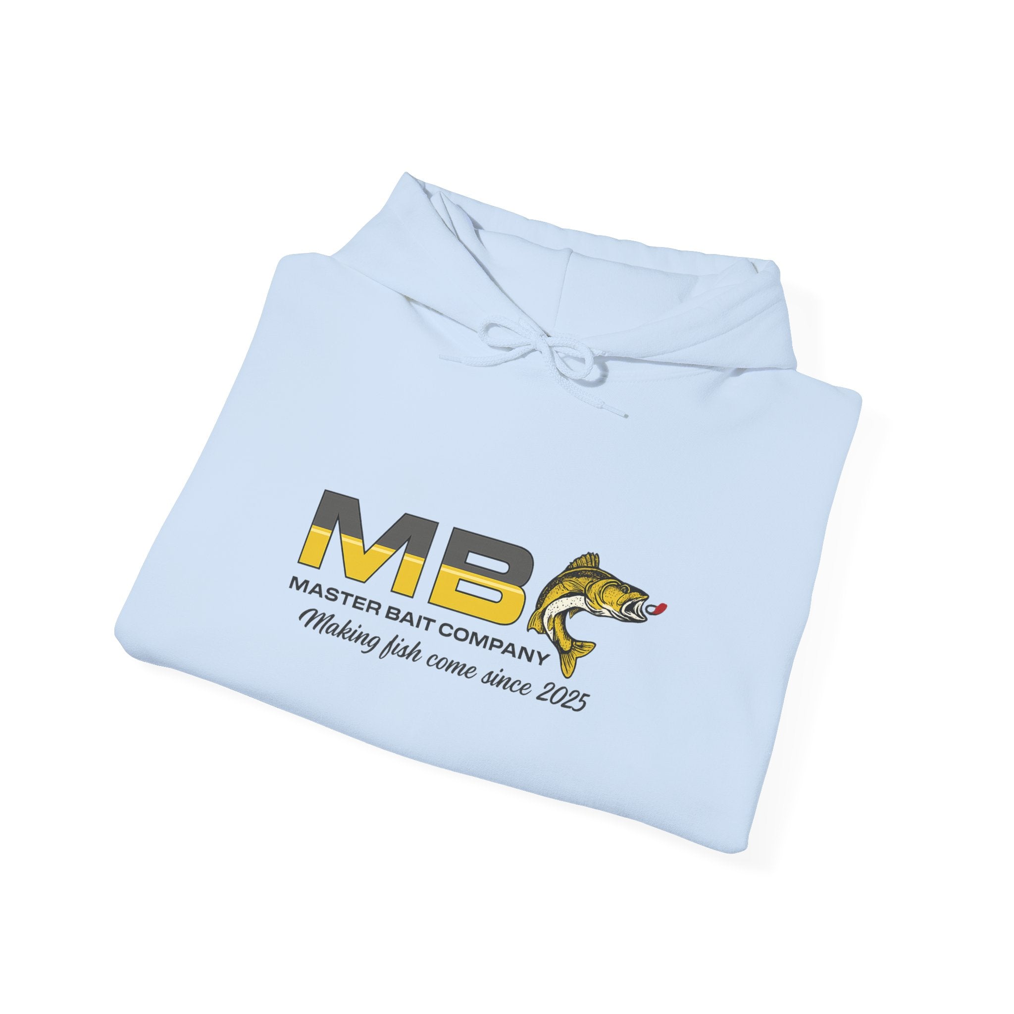 Master Bait Company Fishing Hoodie - ‘‘Making Fish Come Since 2025’’ Crew Hooded Sweatshirt