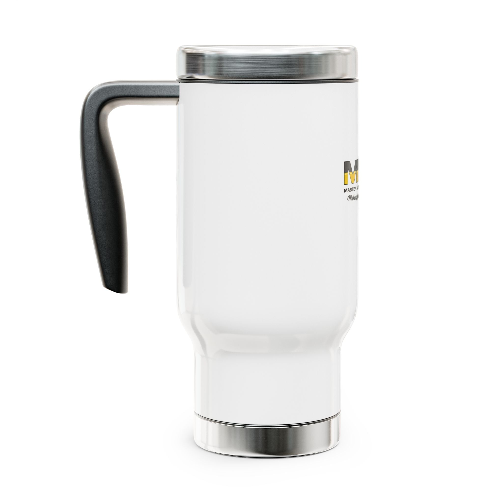 Travel Mug — Master Bait Company Logo 14oz Stainless Steel Coffee Tumbler with Handle