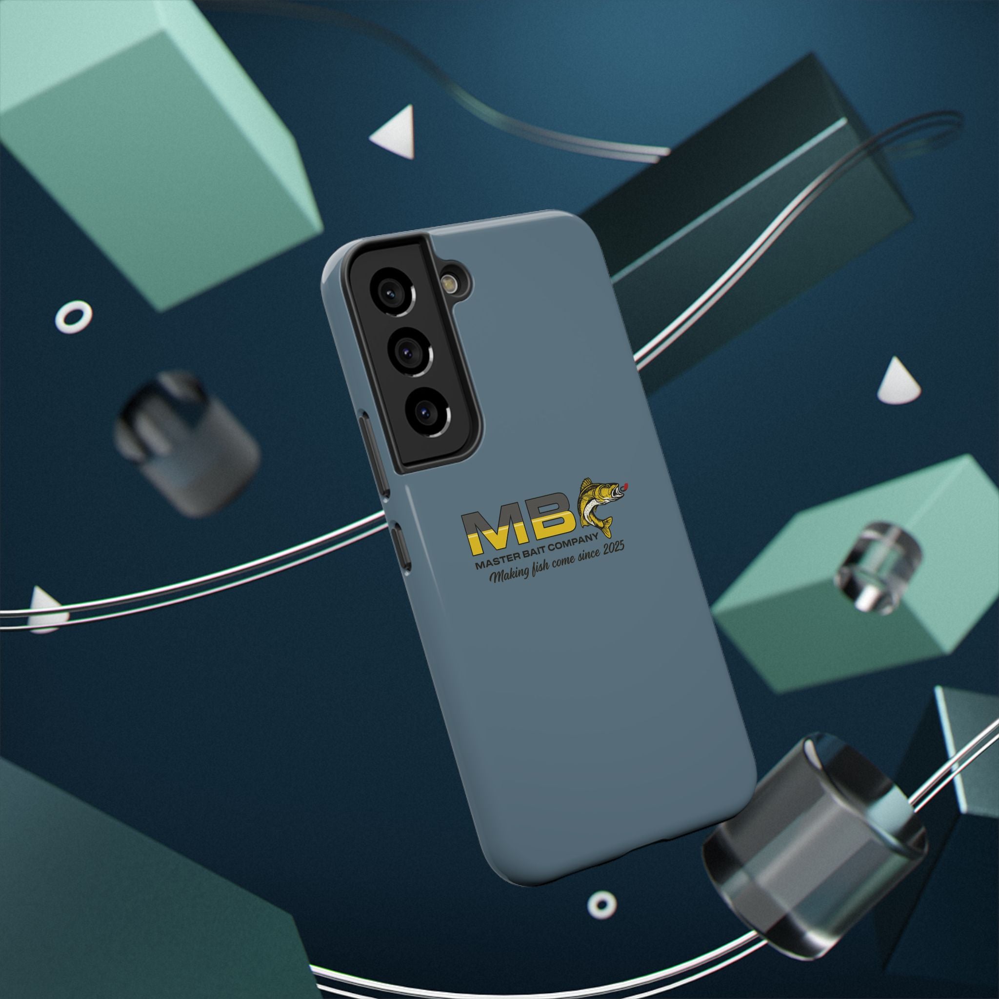 Impact-Resistant Phone Case — MB Master Bait Company Logo (Fishing Theme)