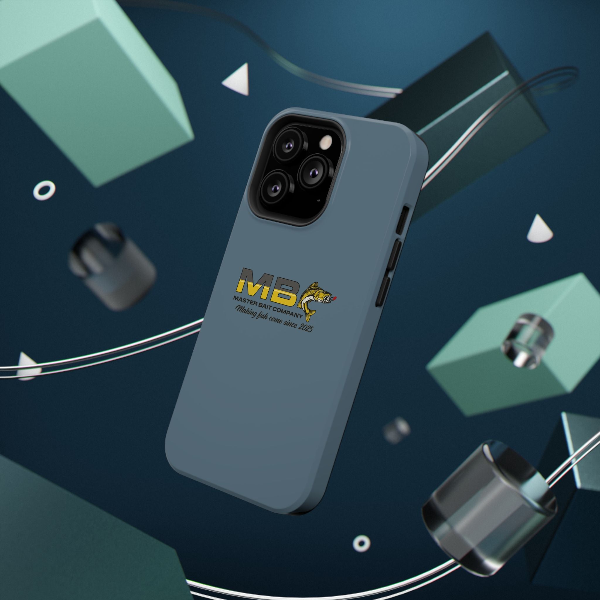 Impact-Resistant Phone Case — MB Master Bait Company Logo (Fishing Theme)