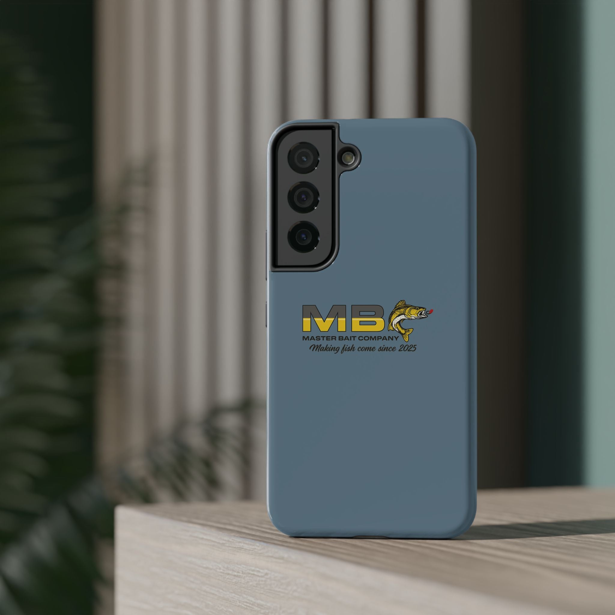 Impact-Resistant Phone Case — MB Master Bait Company Logo (Fishing Theme)