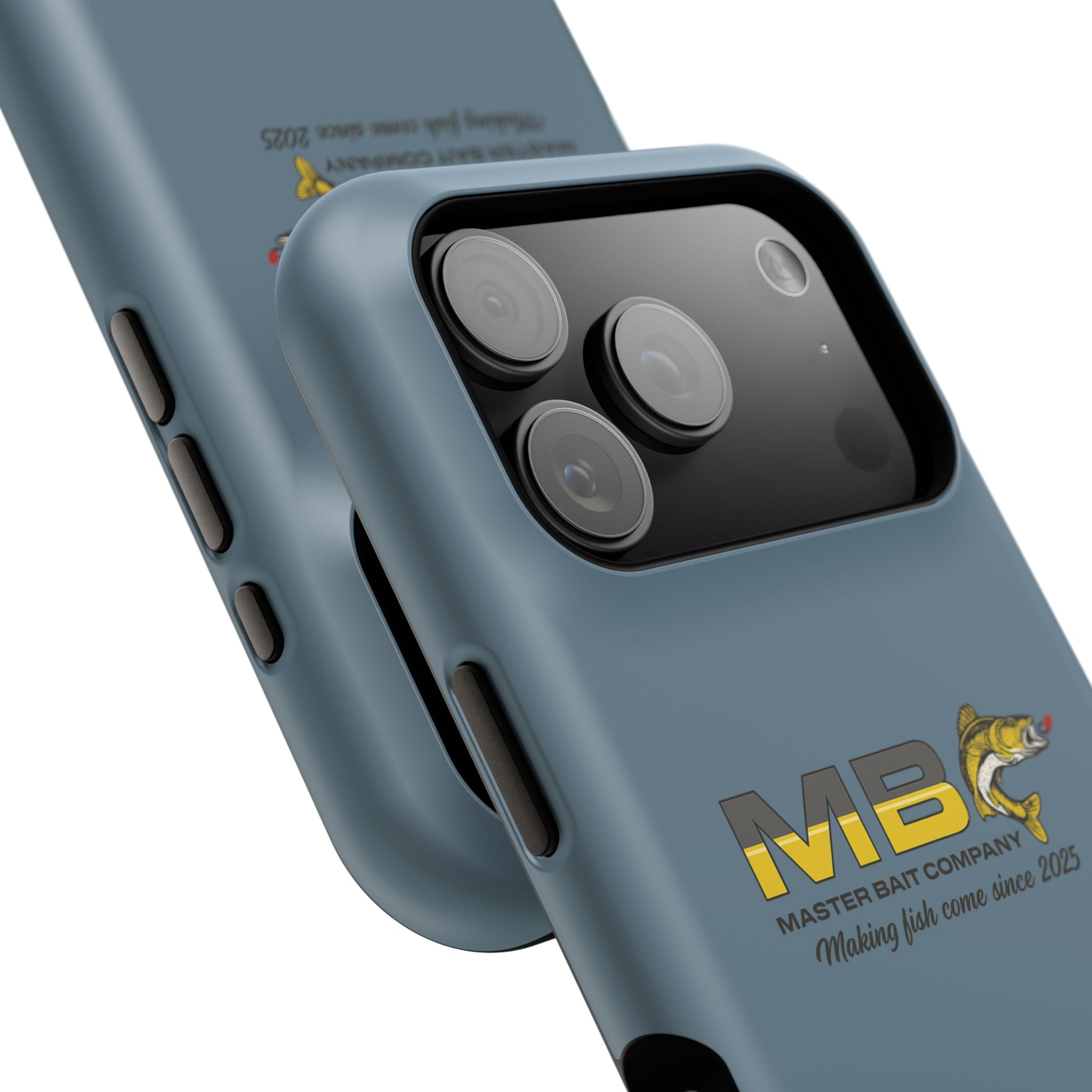 Impact-Resistant Phone Case — MB Master Bait Company Logo (Fishing Theme)