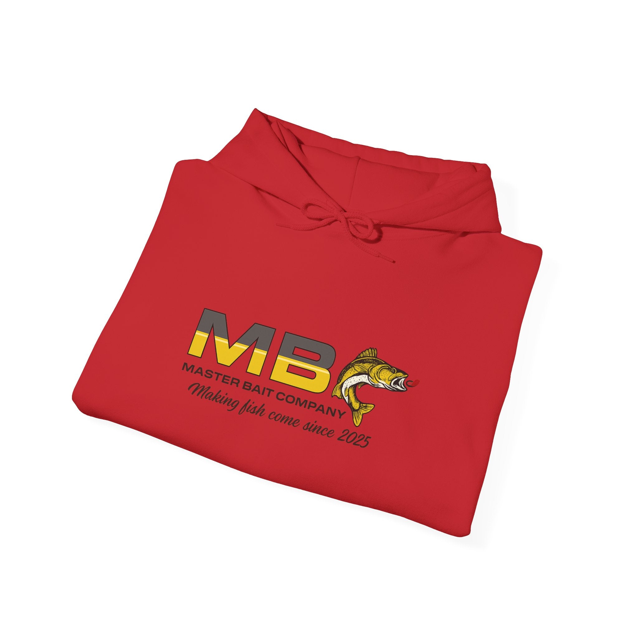 Master Bait Company Fishing Hoodie - ‘‘Making Fish Come Since 2025’’ Crew Hooded Sweatshirt