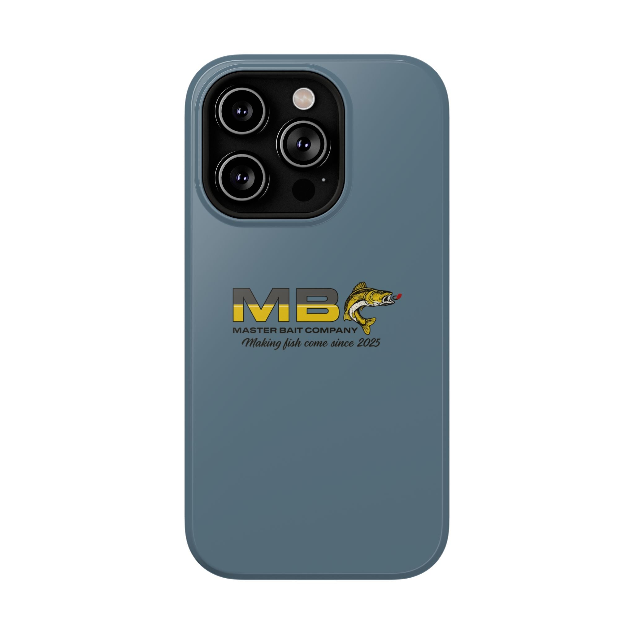 Impact-Resistant Phone Case — MB Master Bait Company Logo (Fishing Theme)