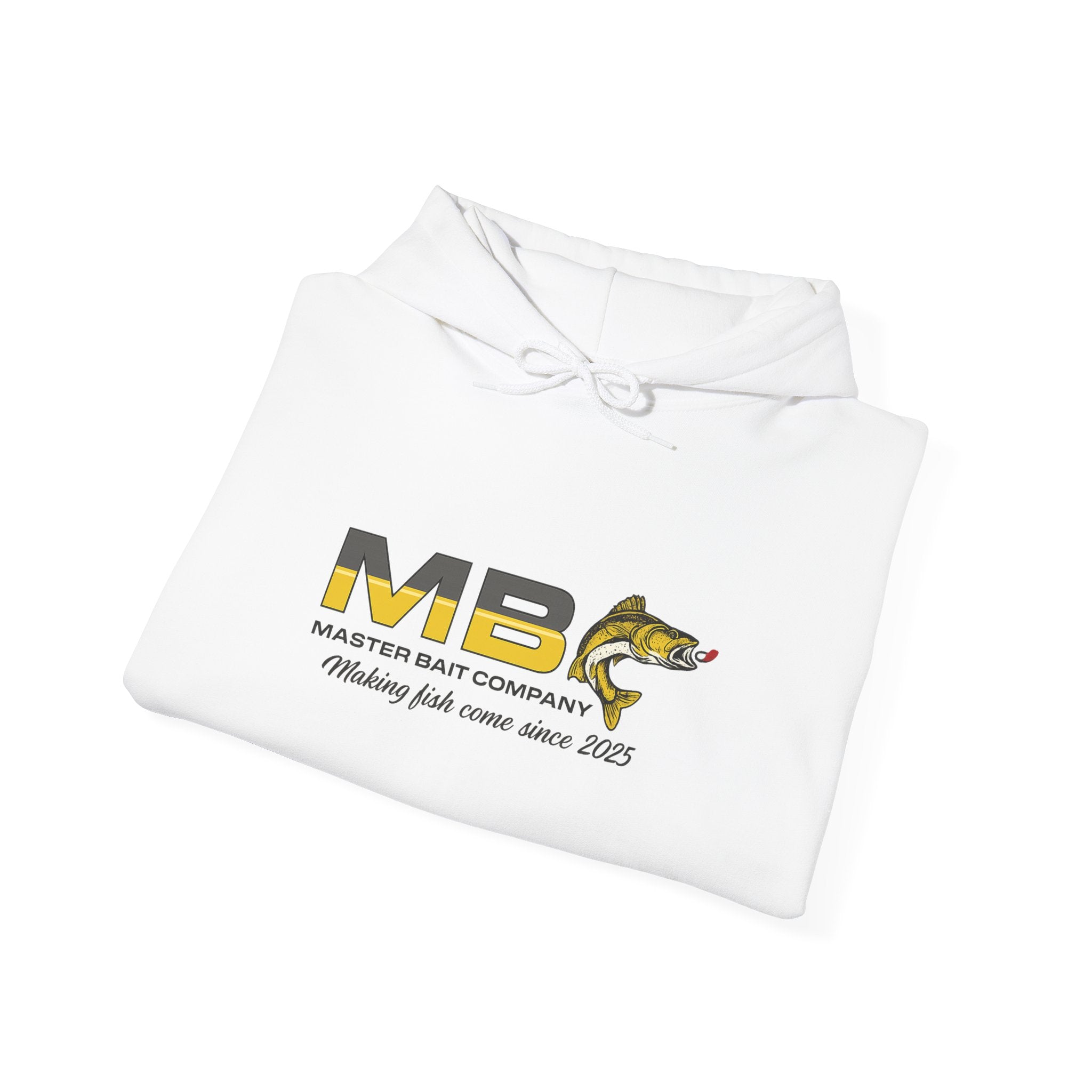 Master Bait Company Fishing Hoodie - ‘‘Making Fish Come Since 2025’’ Crew Hooded Sweatshirt