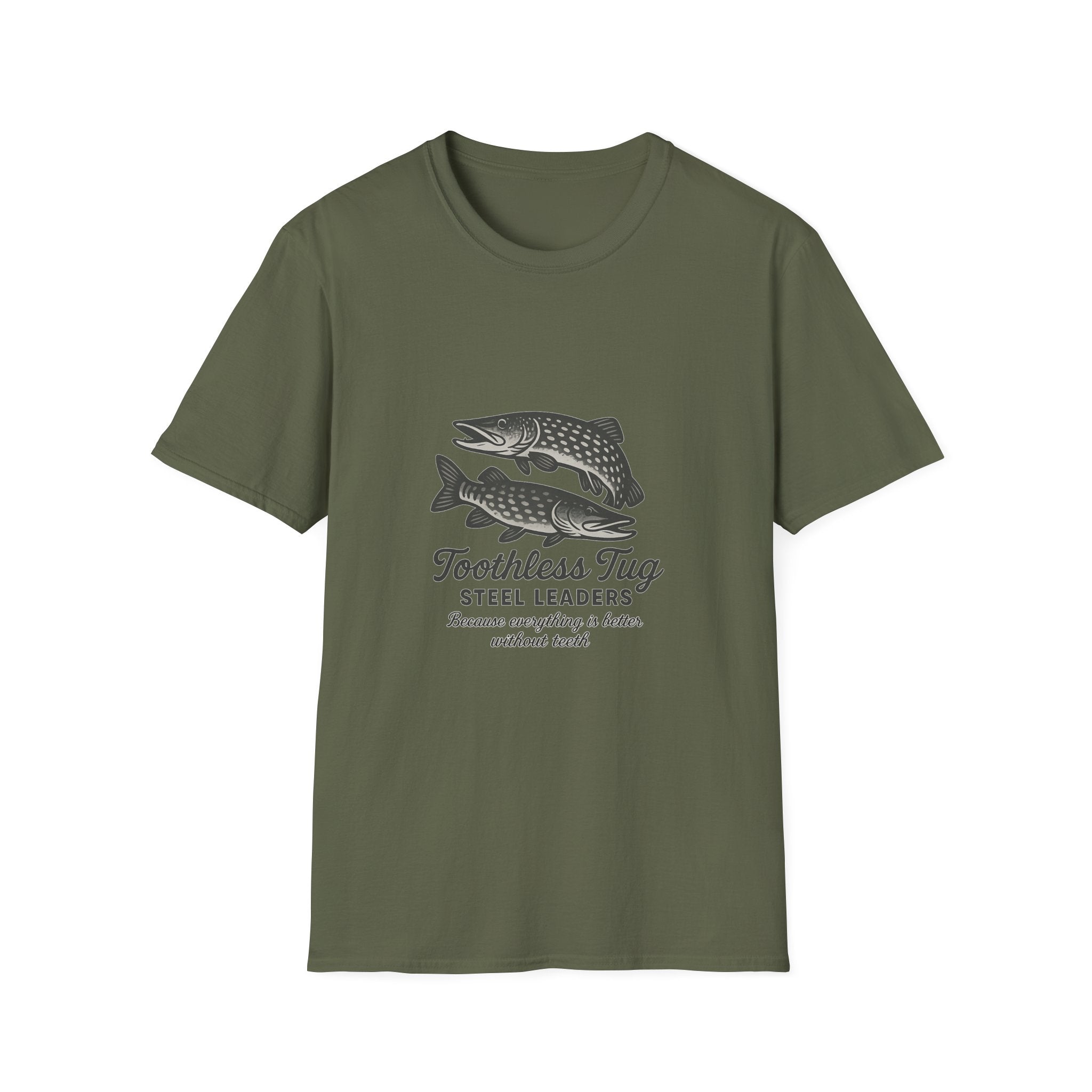 Toothless Tug Steel Leaders Fishing T-Shirt —  Tee