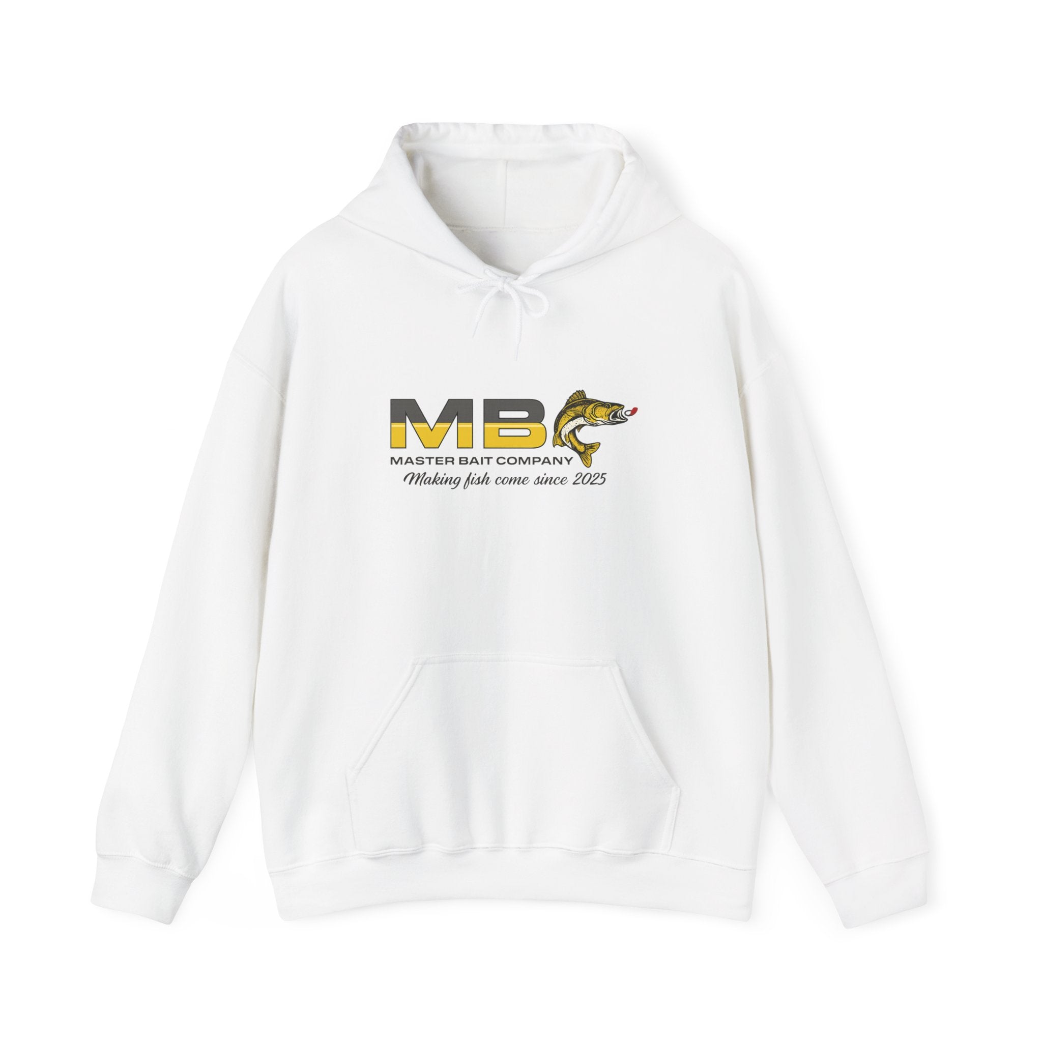 Master Bait Company Fishing Hoodie - ‘‘Making Fish Come Since 2025’’ Crew Hooded Sweatshirt