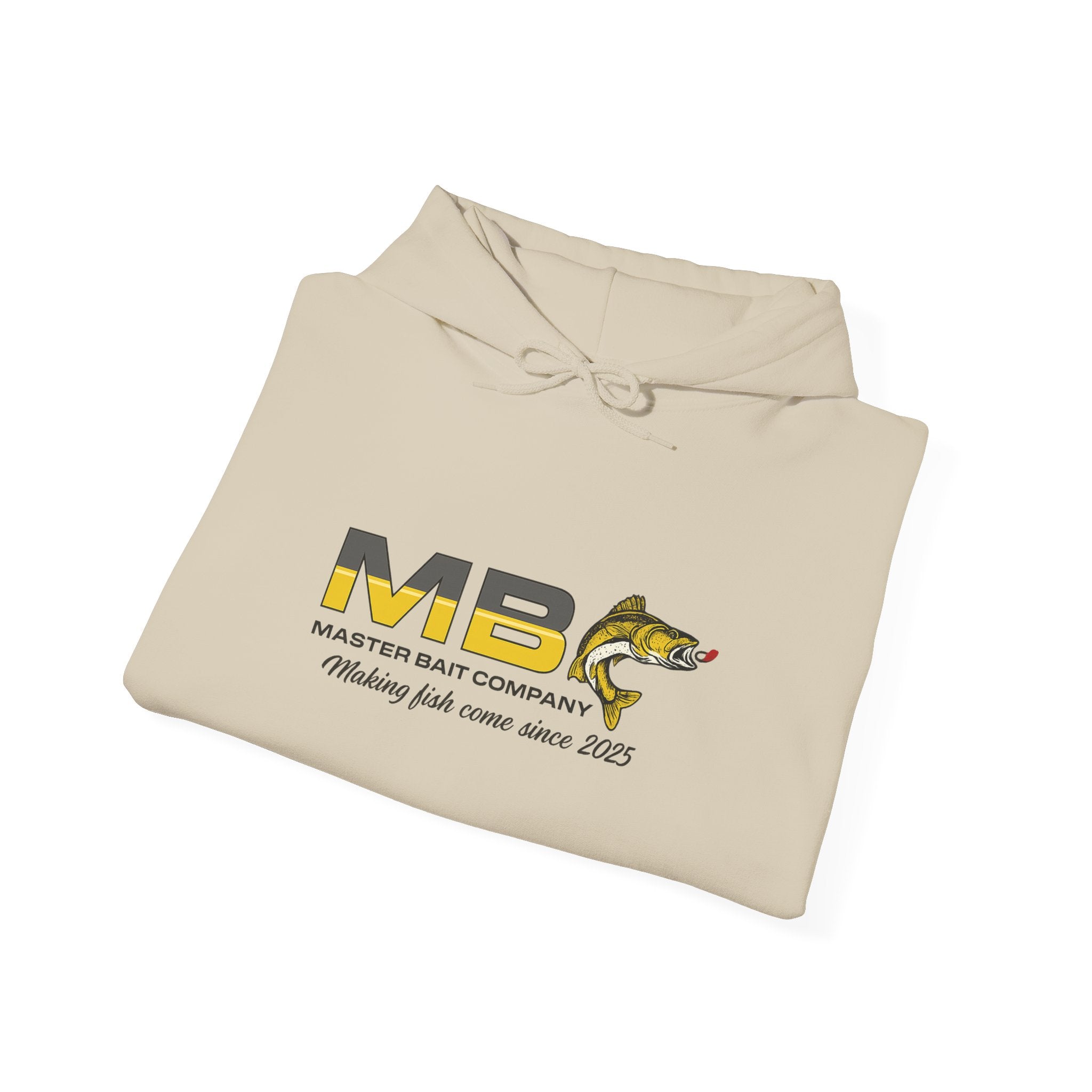 Master Bait Company Fishing Hoodie - ‘‘Making Fish Come Since 2025’’ Crew Hooded Sweatshirt