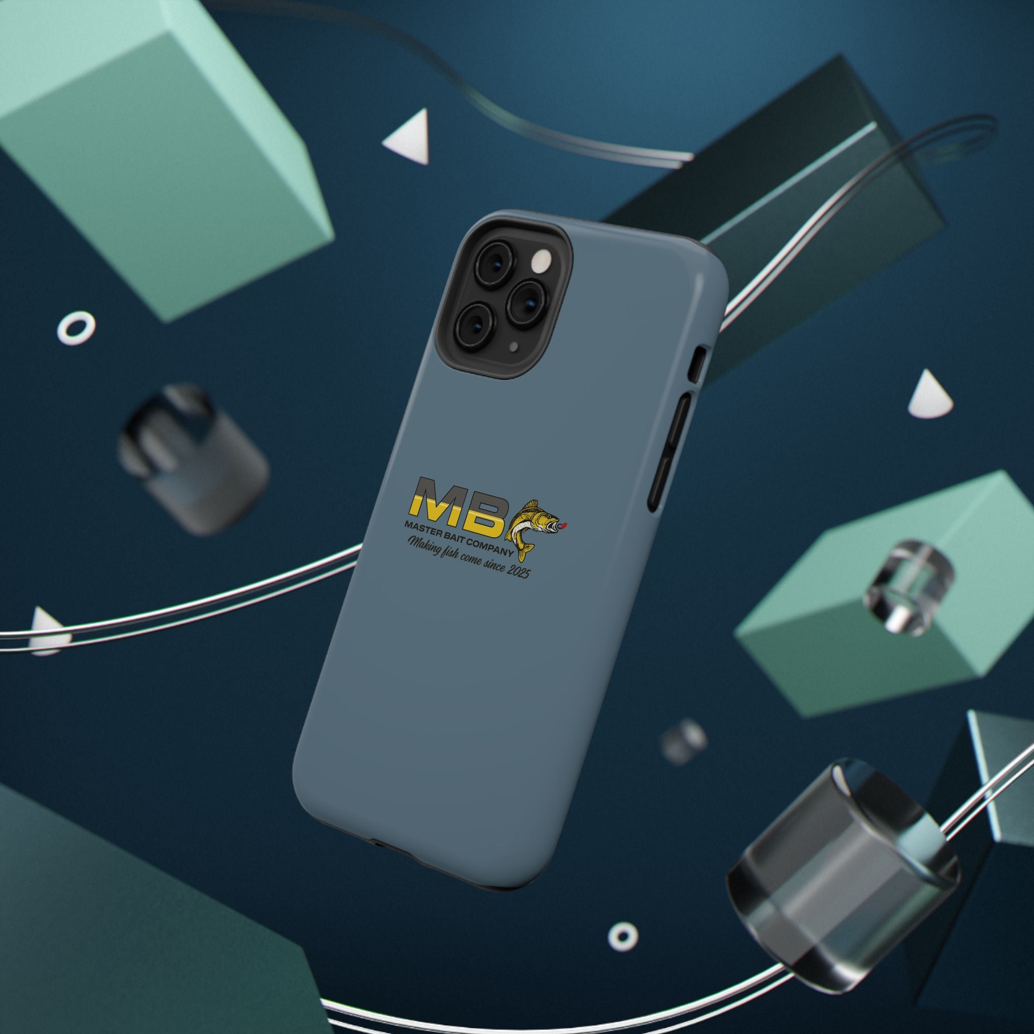 Impact-Resistant Phone Case — MB Master Bait Company Logo (Fishing Theme)
