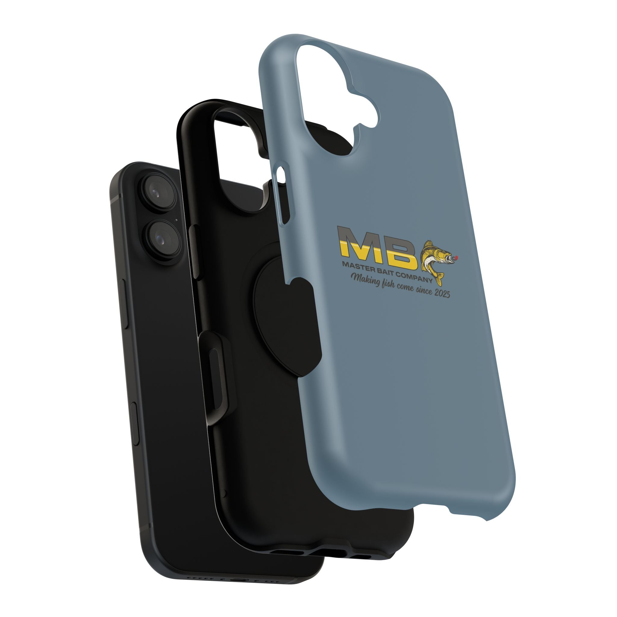 Impact-Resistant Phone Case — MB Master Bait Company Logo (Fishing Theme)