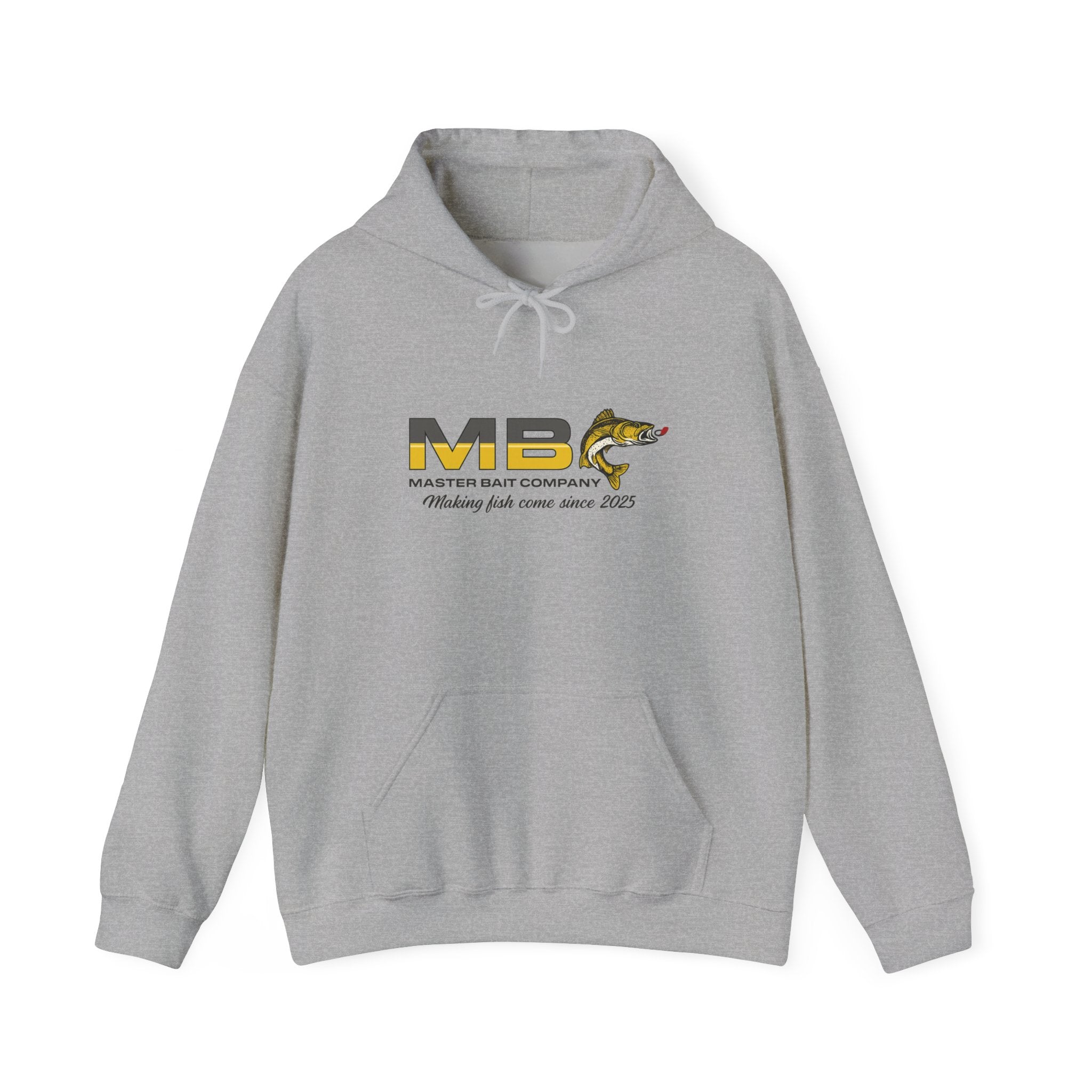 Master Bait Company Fishing Hoodie - ‘‘Making Fish Come Since 2025’’ Crew Hooded Sweatshirt