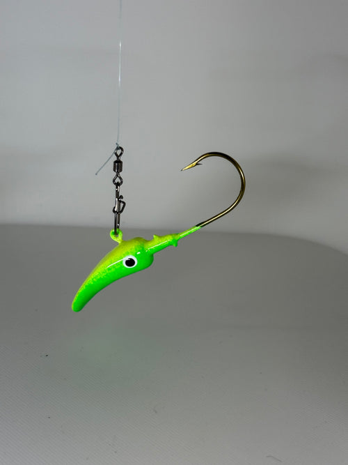 Drifter Jig 1/2 OZ Green and Chartreuse - Pack of 8